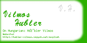 vilmos hubler business card